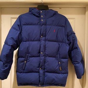 Boys Polo Blue Puffer Coat Kids 2x